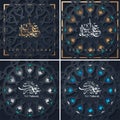 eid mubarak beautiful banners set