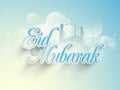 Eid Mubarak celebration with stylish text.