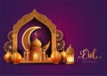 Eid Mubarak Design Background. abstract Vector Illustration for greetings card, poster and banner Royalty Free Stock Photo