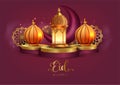 Eid Mubarak Design Background. abstract Vector Illustration for greetings card, poster and banner Royalty Free Stock Photo