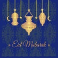 Eid Mubarak greeting card.