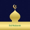 Eid mubarak greeting design. Vactor illustration