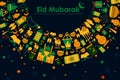 Eid Mubarak greetings background Royalty Free Stock Photo
