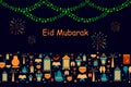 Eid Mubarak greetings background Royalty Free Stock Photo