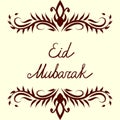 Eid Mubarak handwritten lettering
