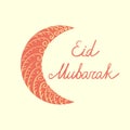 Eid Mubarak handwritten lettering
