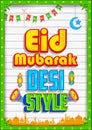 Eid Mubarak (Happy Eid) background desi style