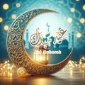 Eid mubarak , happy eid elfitr Royalty Free Stock Photo