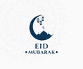 Eid Mubarak Icon Trendy Vector. Eid Mubarak Logo Design Vector. Royalty Free Stock Photo