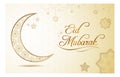 Eid mubarak illustration greeting card
