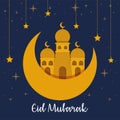 eid mubarak illustration Royalty Free Stock Photo