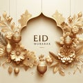 Eid Mubarak, card to celebrate happy eid al fitre Royalty Free Stock Photo