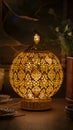 Eid Mubarak lamp intricately designed, exuding festive charm