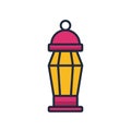 Eid mubarak lantern fill style icon Royalty Free Stock Photo