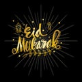 Eid Mubarak lettering.