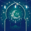 Eid Mubarak luxury background with Islamic ornaments. vector eps file 01