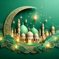 Eid mubarak mosque background