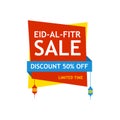 Eid Mubarak Sale Design for business. Discount Banner Promotion Template