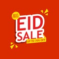 Eid Mubarak Sale Design for business. Discount Banner Promotion Template