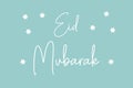Eid Mubarak signature typography vector background design. Holly Eid mubarak wish card.