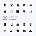 20 Eid Mubarak Solid Glyph icon Pack like eid card islam eid celebration