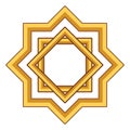 Eid mubarak star symbol isolated