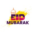 Eid Mubarak typography. Eid ul Adha vector illustration. Religious holidays celebrated by Muslims worldwide.