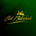 Eid Mubarak Vector Arabic Greeting Calligraphy