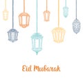 Eid Mubarak vector card