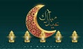 Eid mubarok islamic background vector illustration