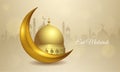 Eid mubarok islamic background vector illustration