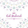 Eid mubarok template islamic greeting card 