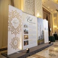 Eid presentation setup featuring a large display for Friends & Family