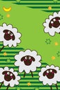 Eid sheep diagonal template