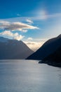 Eidfjorden, fjord in Hardanger, Vestland county, the innermost part of the Hardangerfjord