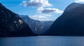 Eidfjorden, Vestland county, the innermost part of the Hardangerfjord in Norway Royalty Free Stock Photo