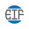 EIF letter logo design on white background. EIF creative initials circle logo concept. EIF letter design Royalty Free Stock Photo