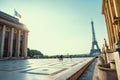 The eifel tower in Paris from a tiny street Royalty Free Stock Photo