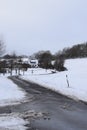 snowy curvy road into Engeln