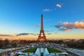 Eiffel sunset colors cityscape