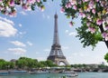 Eiffel tour over Seine river