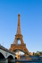 Eiffel tour and Seine, France Royalty Free Stock Photo