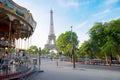 eiffel tour and from Trocadero, Paris Royalty Free Stock Photo