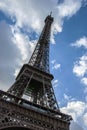 Eiffel Tower at abstract angle