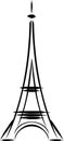 Eiffel tower abstract. Sketch