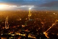 Eiffel tower aerial view Royalty Free Stock Photo