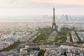 Eiffel tower aerial view - Paris Skyline Royalty Free Stock Photo