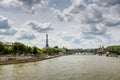Eiffel Tower and Alexander the Third Bridge, Paris Royalty Free Stock Photo