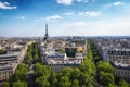 Eiffel Tower from Arc de Triomphe Royalty Free Stock Photo