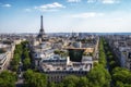 Eiffel Tower from Arc de Triomphe Royalty Free Stock Photo